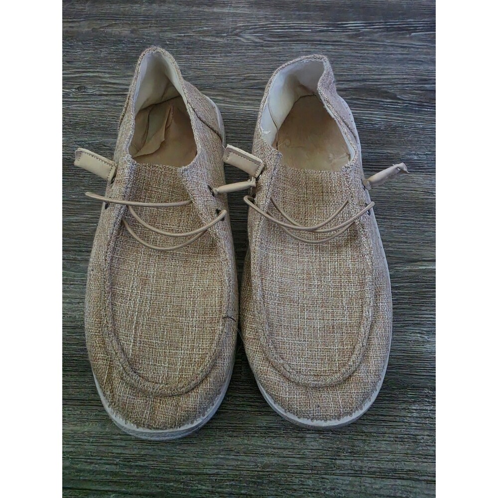 Casual Slip-On Shoes Tan Canvas